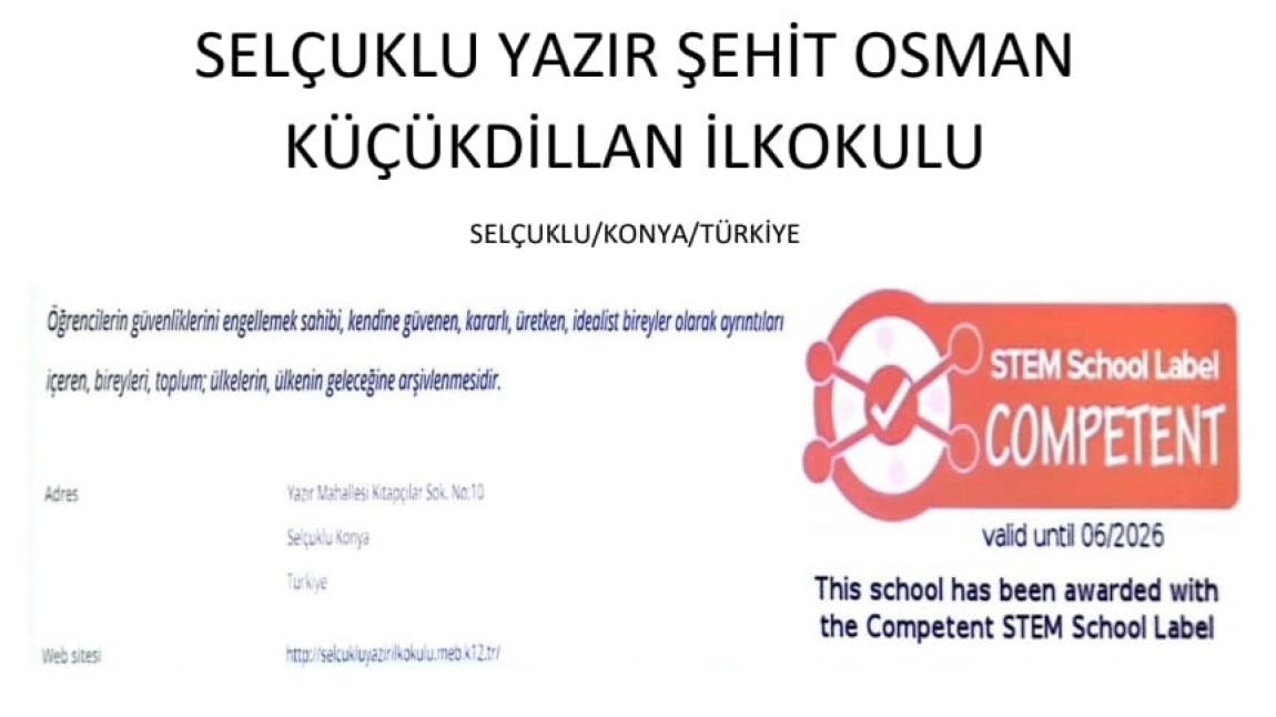 STEM OKUL ETİKETİMİZ